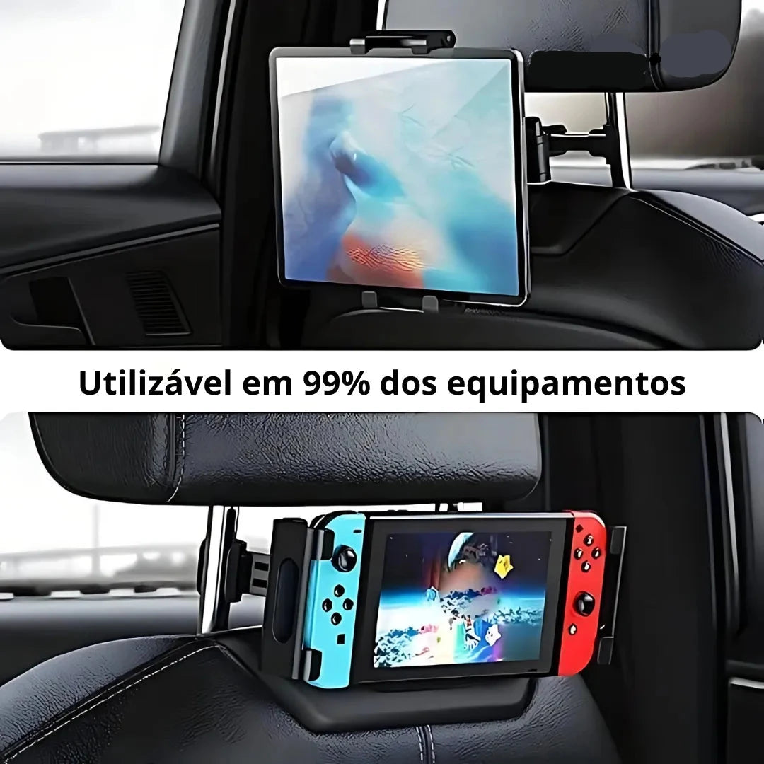 Suporte de Celular/Tablet Rotativo para Encosto de Cabeça do Carro - Acellerando