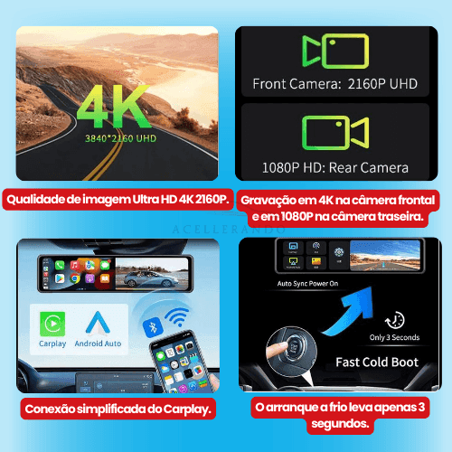 MaxDrive CarPlay Com ADAS - Acellerando