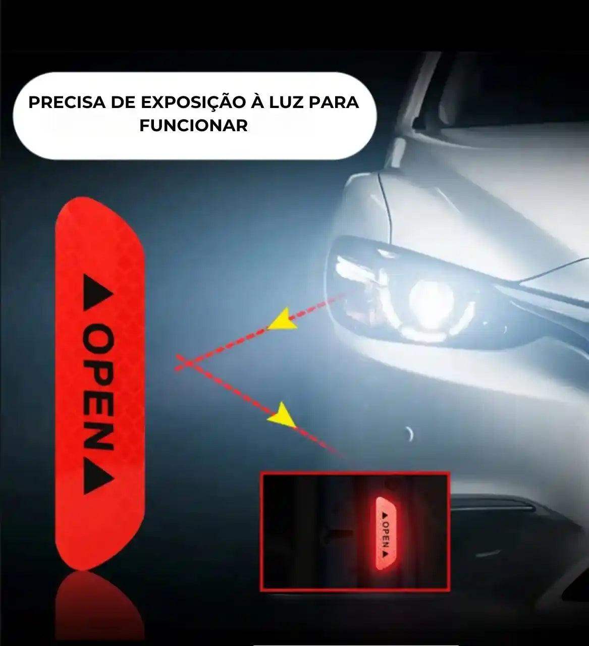 Adesivos Refletivos Noturnos 4 Unidades - Acellerando