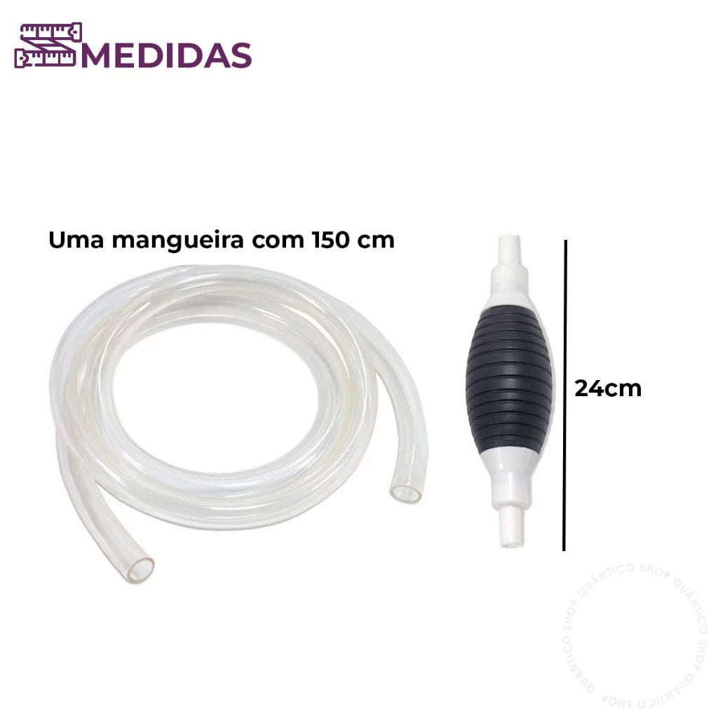 Bomba de Sucção Manual com Mangueira | TransfLiquid Pro