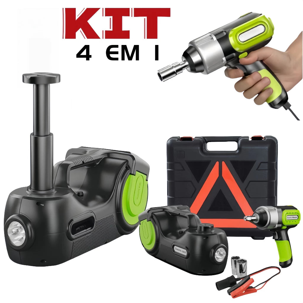 Macaco Hidráulico Elétrico 5 Toneladas com Display Digital – 4 em 1 Completo!