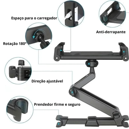 Suporte de Celular/Tablet Rotativo para Encosto de Cabeça do Carro -  Acellerando