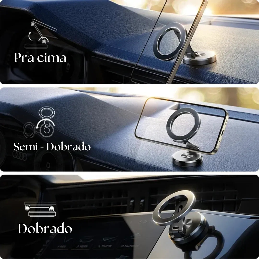 Suporte Magnético Automotivo Para Celular Premium Anti-queda - Acellerando.
