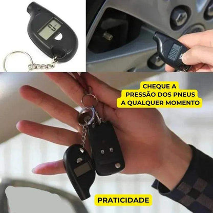 Chaveiro Medidor Pressão Digital Pneus - Acellerando