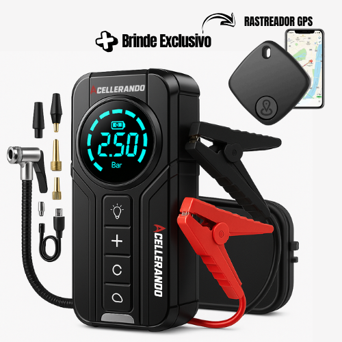 TurboPump™ – Auxiliar de Partida 4 EM 1  | + BRINDE EXCLUSIVO [RASTREADOR AUTOMOTIVO SEM MENSALIDADE]