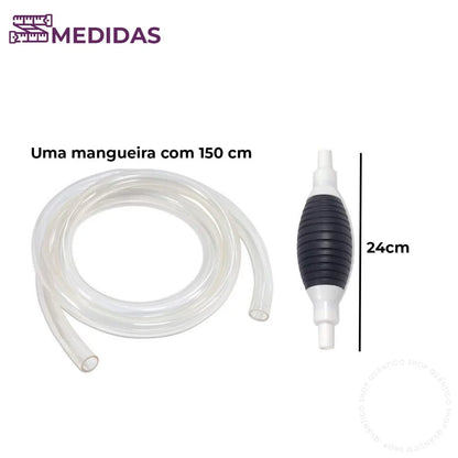 Bomba de Sucção Manual com Mangueira | TransfLiquid Pro